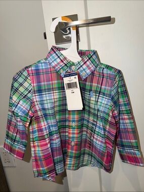Ralph Lauren Kids Multi-Color Plaid Button-Down Shirt